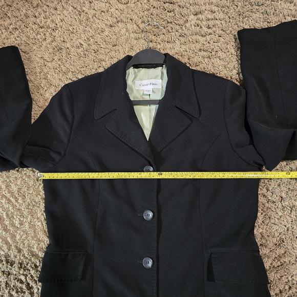 Calvin Klein Black Overcoat Size L. - Picture 9 of 12